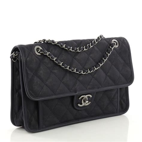 chanel french riviera bag|CHANEL Caviar Quilted Large French Riviera Flap Black 1518147 .